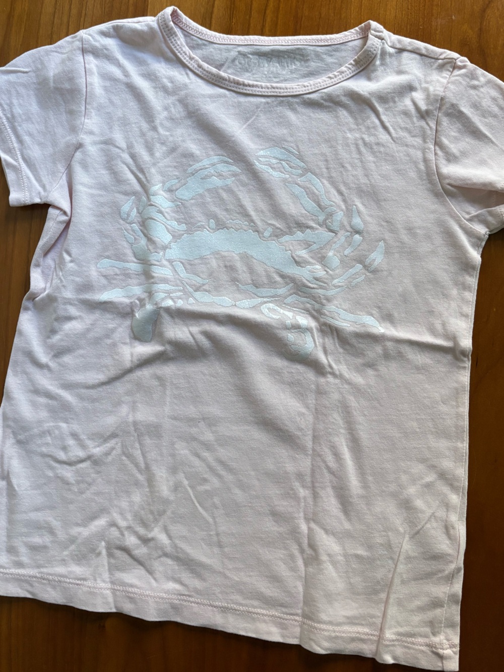 J. Crew Kids Pale Pink Short Sleeve Tee with White Graphic